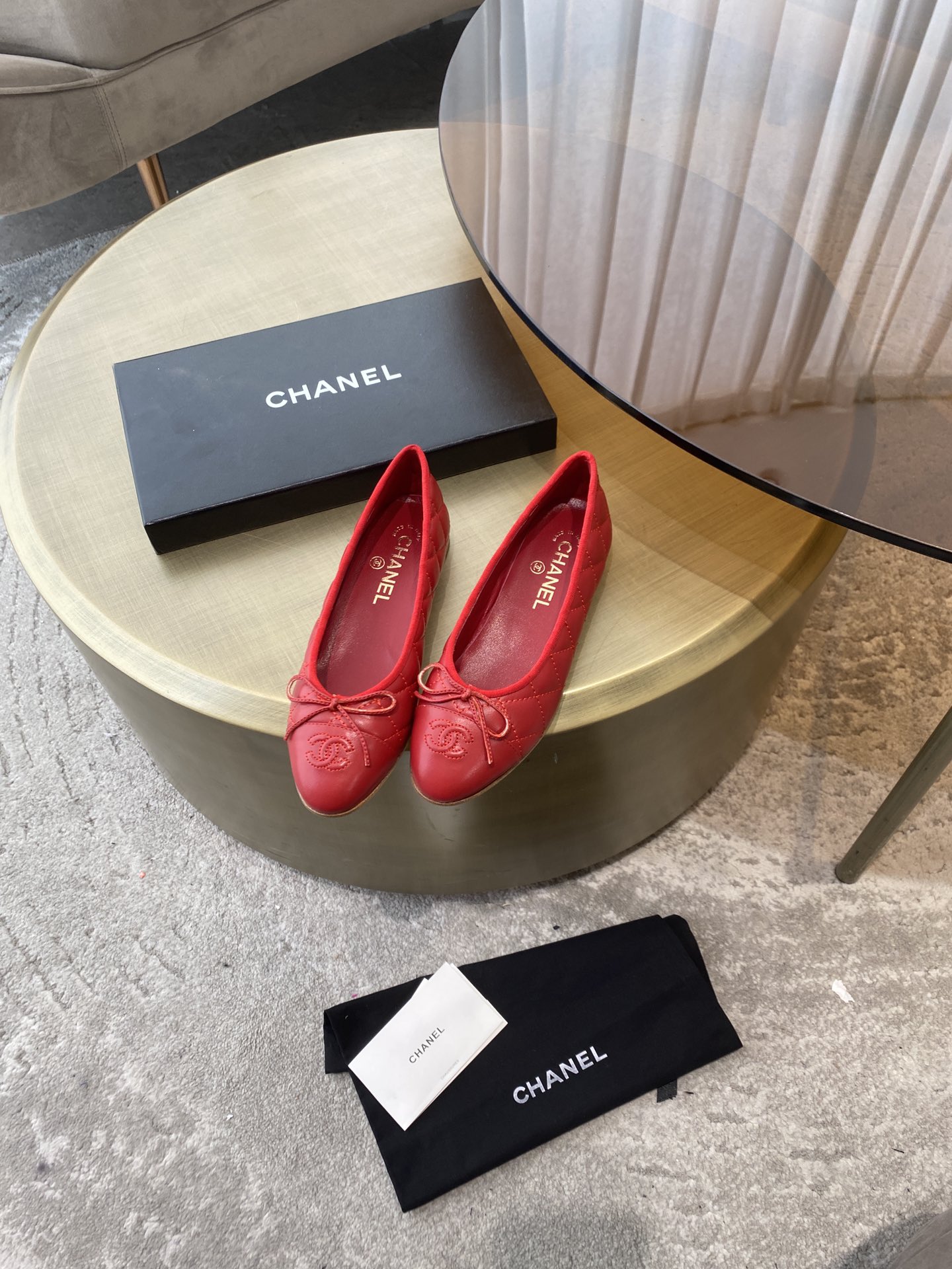 CHANEL ballerinas are timeless classics. Stay elegant Imported water-dyed sheepskin