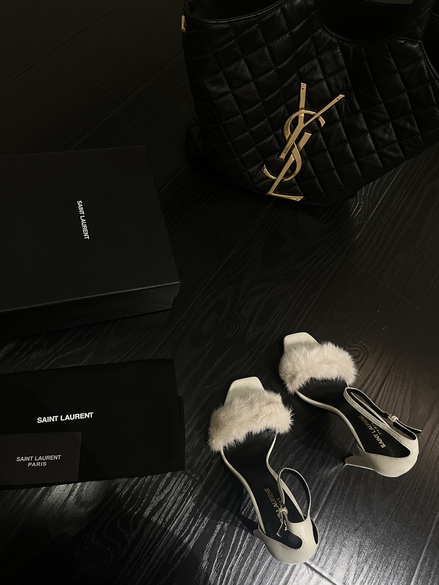 𝙎𝙖𝙞𝙣𝙩 𝙇𝙖𝙪𝙧𝙚𝙣𝙩 | 𝟐𝟎𝟐𝟐/𝐒𝐒 𝐧𝐞𝐰 YSL｜Custom imported sheepskin / mink fur high heels
