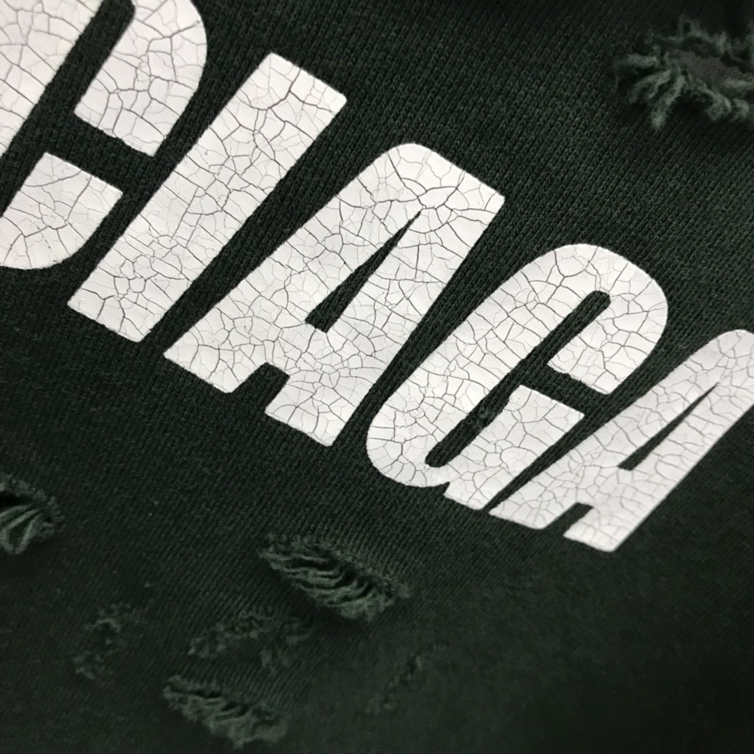 Balenciaga ripped double layer hoodie