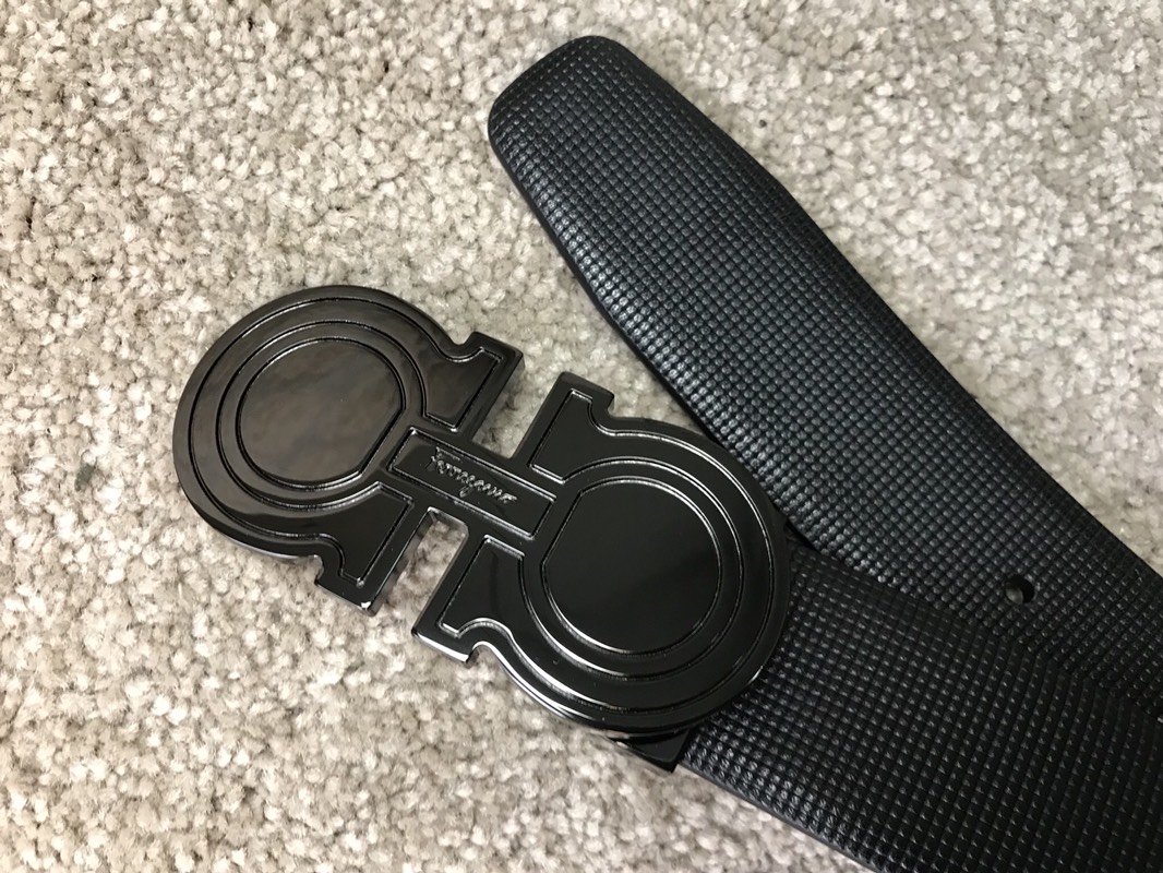 FERRAGAMO original single parallel imports double-sided Italian imported leather