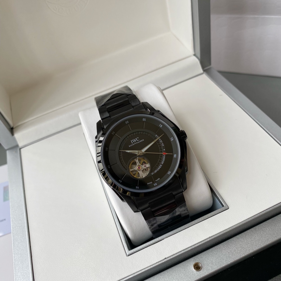 IWC- Simple three-hand skeleton men's boutique watch Automatic Japan Citizen 82S0 skeleton movement