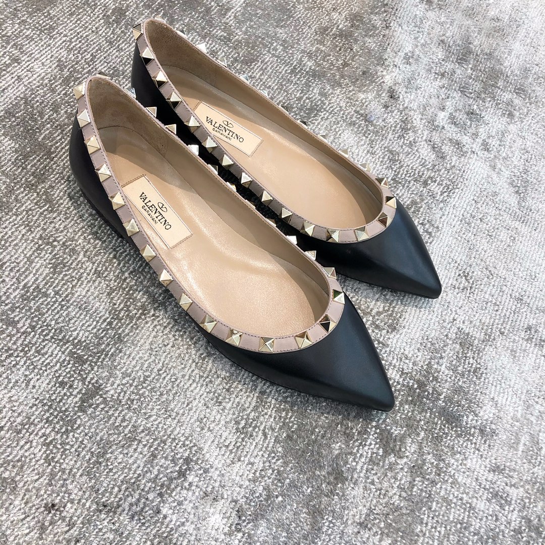 Valentino VT Collection Flats All Black