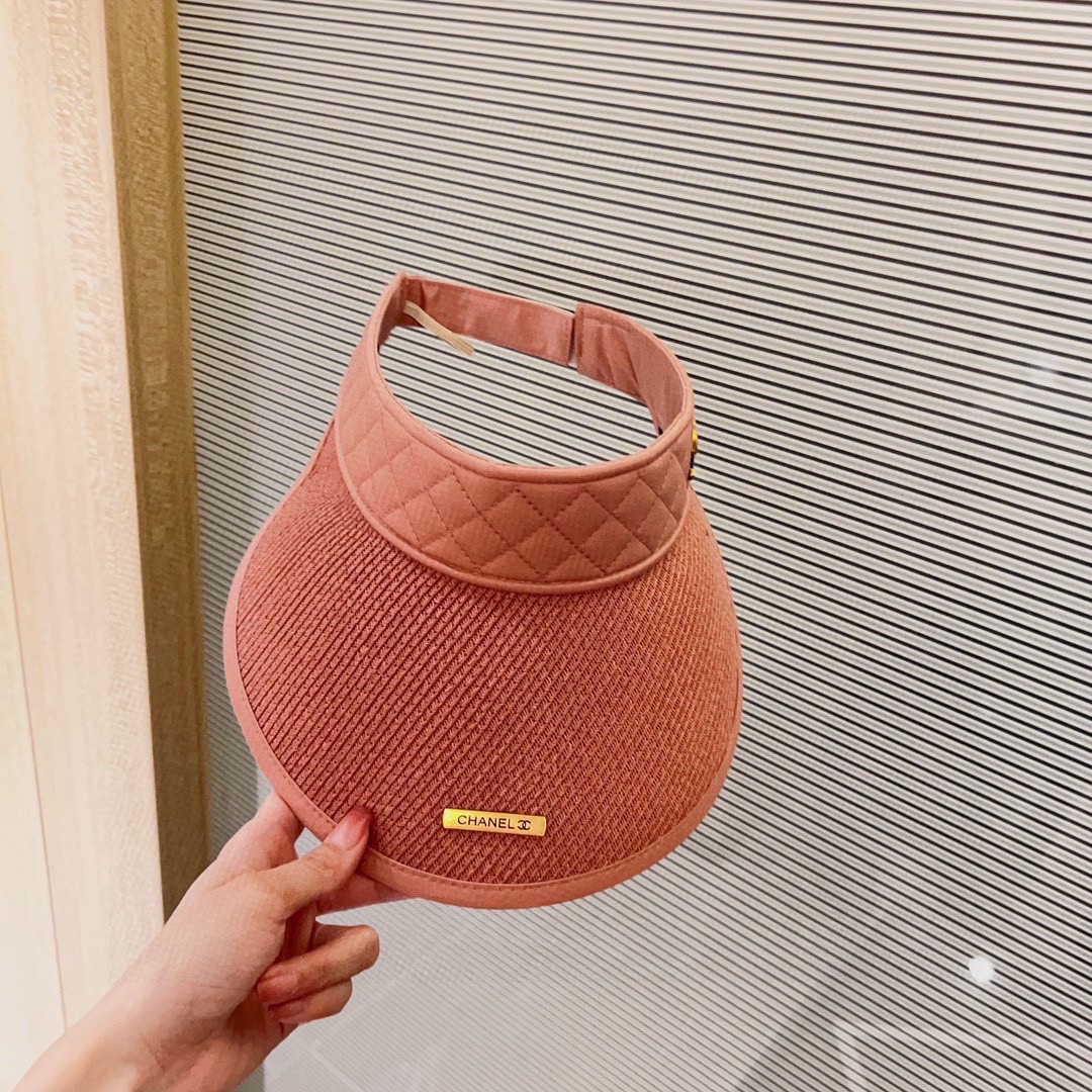 CHANEL sun visor empty top hat