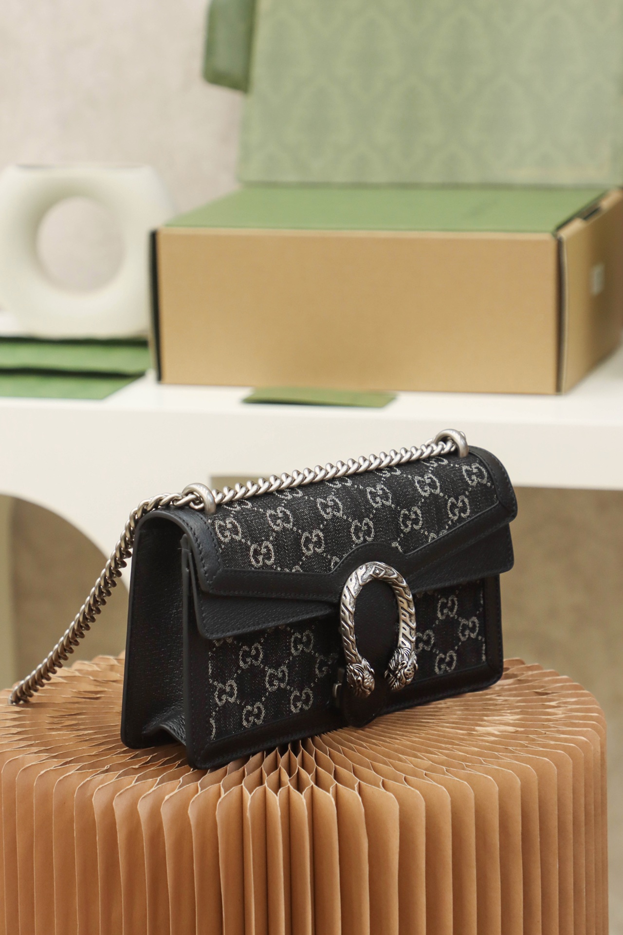 GUCCI 𝐃𝐢𝐨𝐧𝐲𝐬𝐮𝐬 𝐃𝐞𝐧𝐢𝐦 𝟐𝟓【All Copper Hardware 499623】