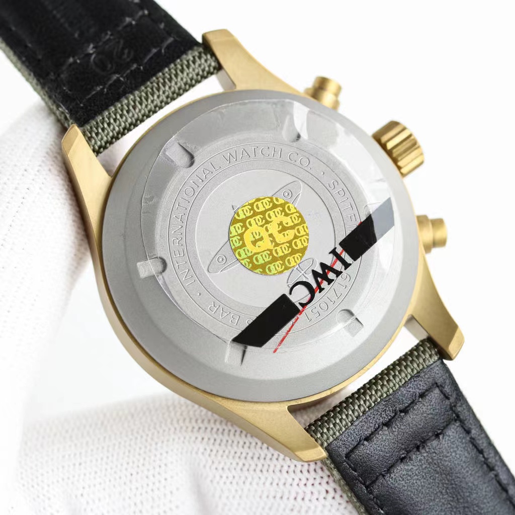 IWC- Bronze chronograph Spitfire IW387907 with built-in 7750 movement Reliability and precision