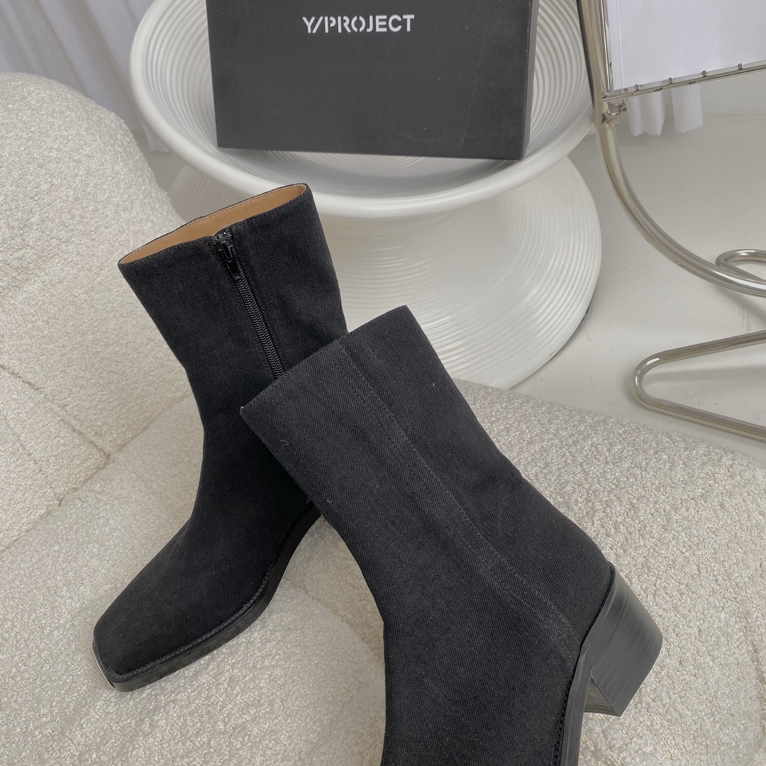 Y/Project private order washed denim import open beads two layer rubber outsole combination bottom