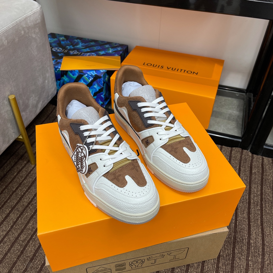 Louis Vuitton couple models DIY buckle sneakers sneakers