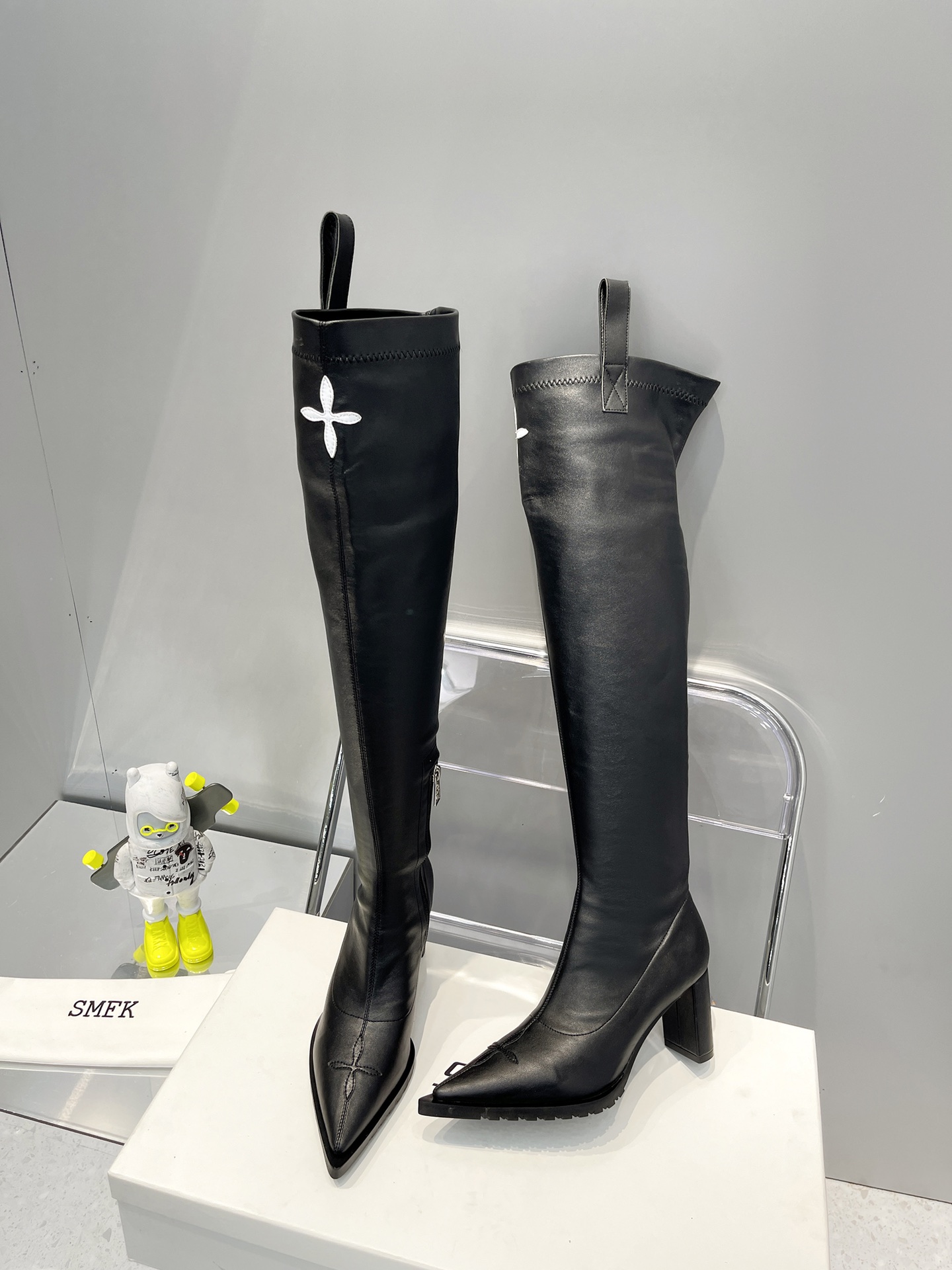 𝐒𝐌𝐅𝐊｜𝟐𝟎𝟐𝟐/𝐒𝐒 𝐧𝐞𝐰 The versatile minimalist style knee-high boots customized double-layer stretch suede upper