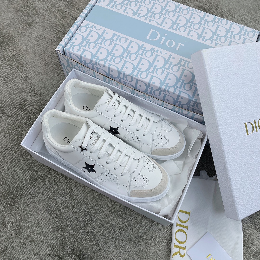 DIOR Star Women's Sneakers Calfskin White