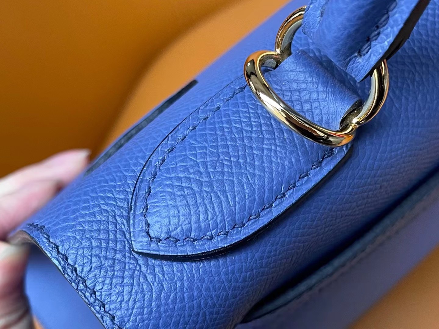 KellyKelly 28 agate blue epsom leather gold buckle