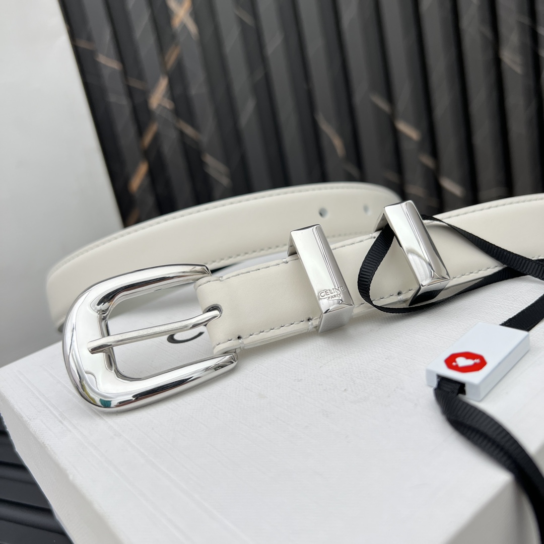 CELINE WESTERN medium belt in smooth calfskin