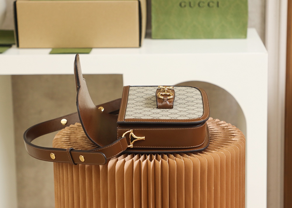 GUCCI ace product 𝐇𝐨𝐫𝐬𝐞𝐛𝐢𝐭 𝟭𝟵𝟱𝟱 saddle bag #602204