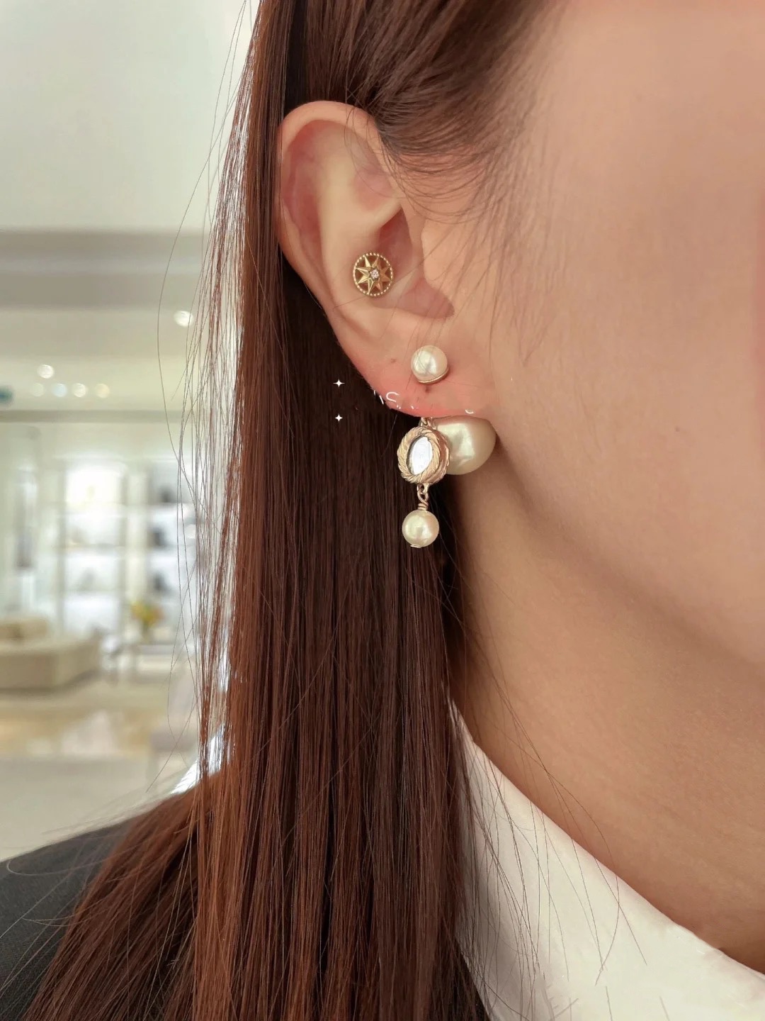 Dior stud earrings