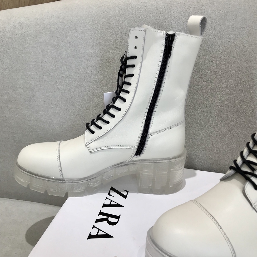 ZARA imported cowhide single-layer lining Martin boots