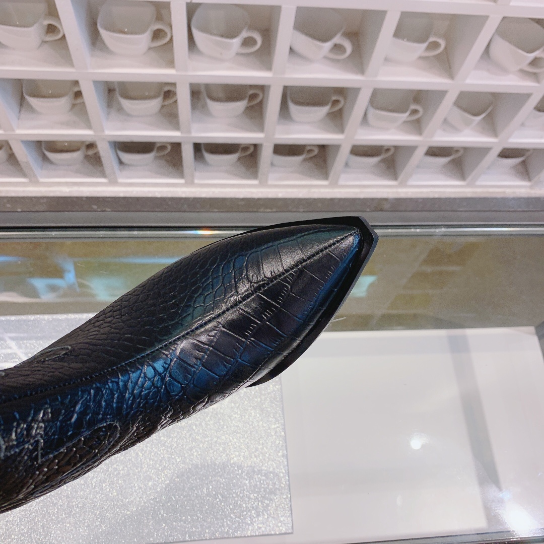 𝙎𝙏𝙊𝙍𝙄𝙀𝙎 STORIES | ²⁰²⁰⁰ Crocodile Western Cowboy Boots Chunky Heel Long Boots Autumn/Winter New Explosive on New