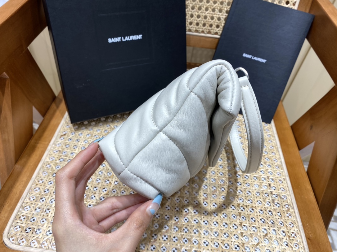 SAINT LAURENT #𝙇𝙤𝙪𝙇𝙤𝙪 𝙥𝙪𝙛𝙛𝙚𝙧LOULOU PUFFER Mini Quilted Lambskin Bag #620333Original Leather