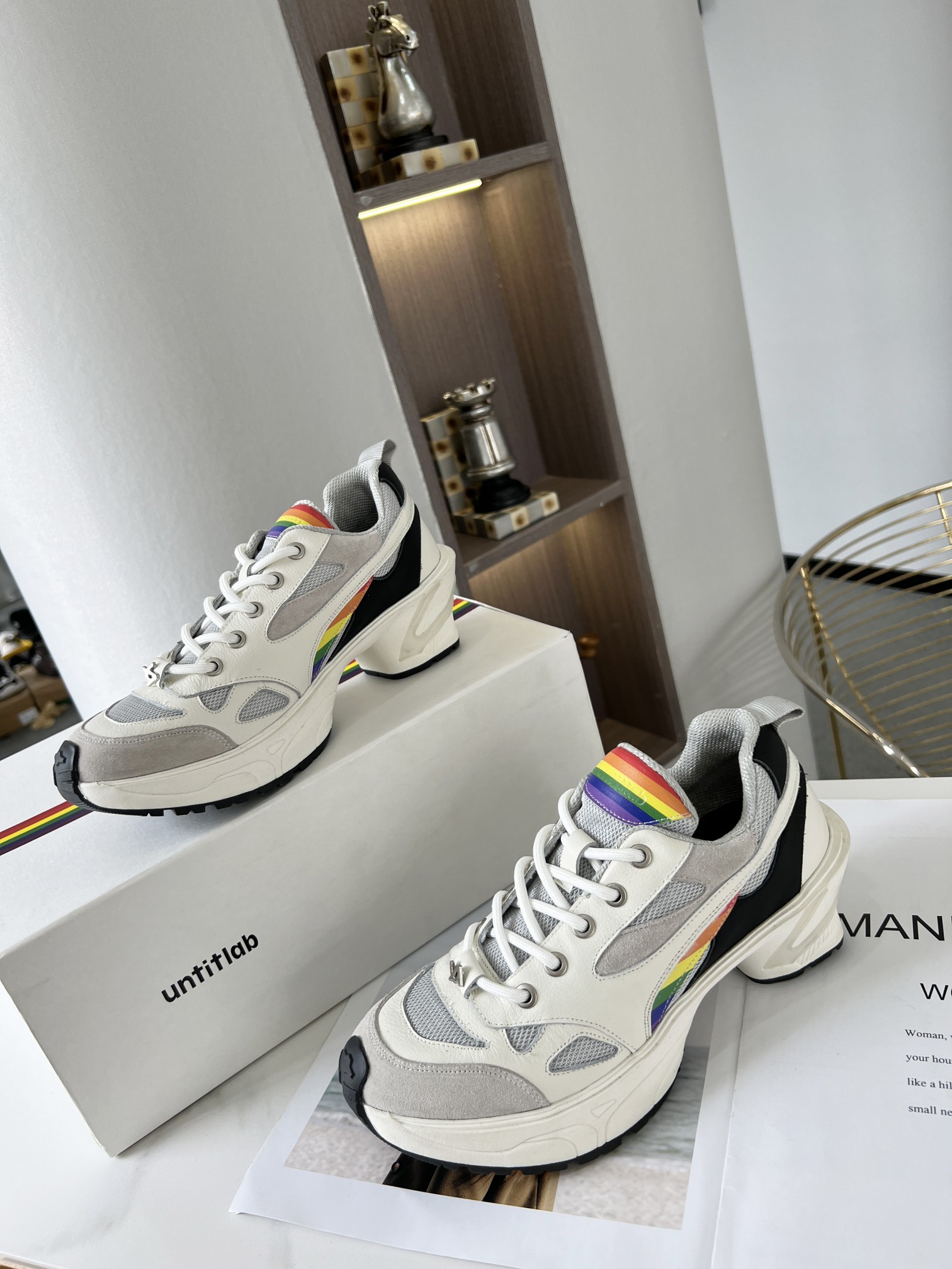Untitlab 𝟐𝟎𝟐𝟐/𝐒𝐒 𝐧𝐞𝐰  Early spring capsule series of high-heeled sports sneakers sneakers can also be very fashionable