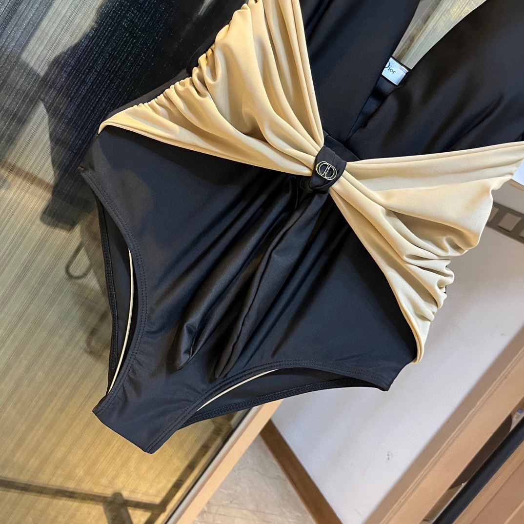 Dior New one-piece swimming costume with hanging neck