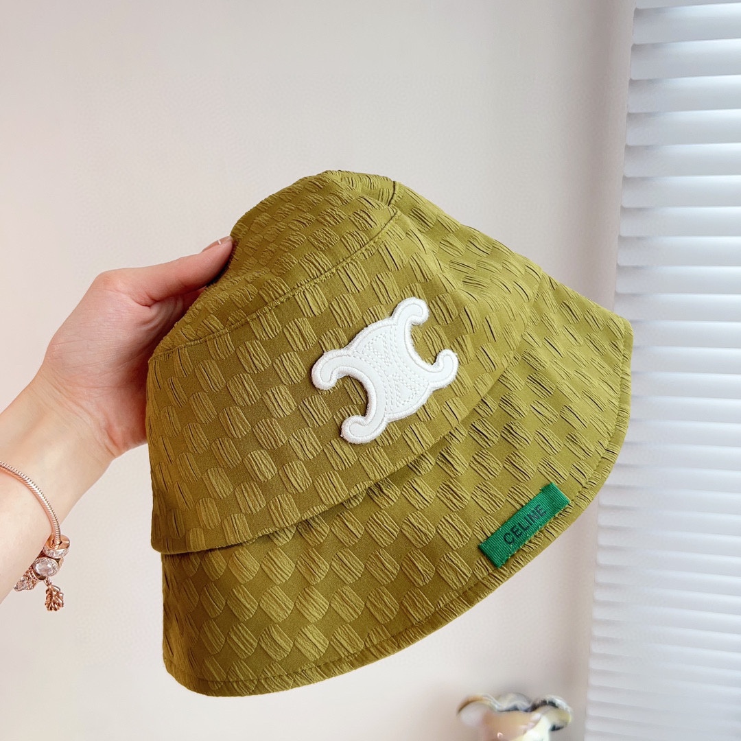 CELINE 2023 new Arc de Triomphe fisherman hat bucket hat