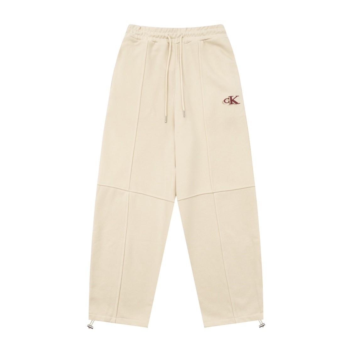 Calvin Klein embroidered logo two piece cream sweatpants