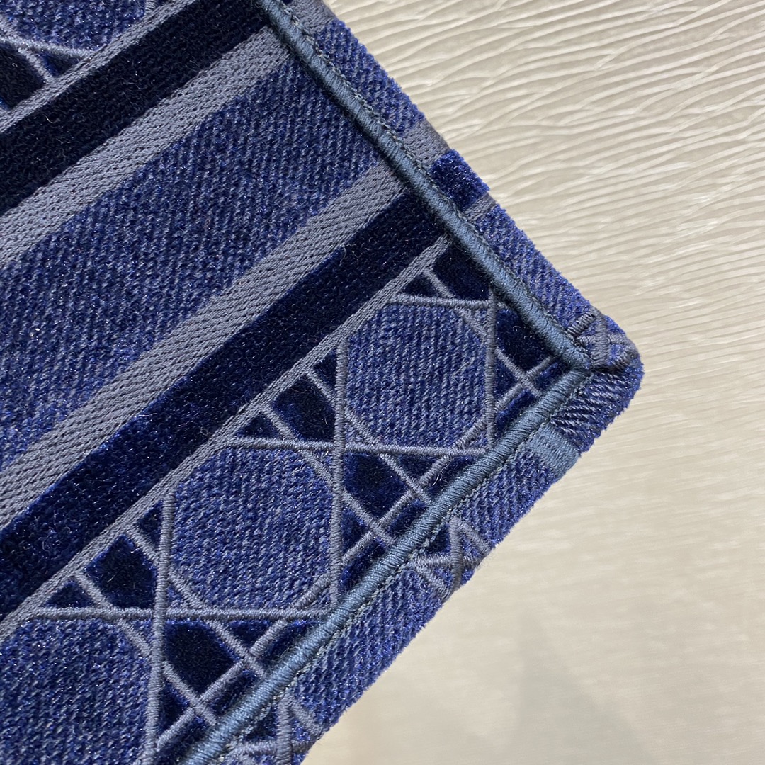 Mini Dark Blue Tote Velvet latest plaid series