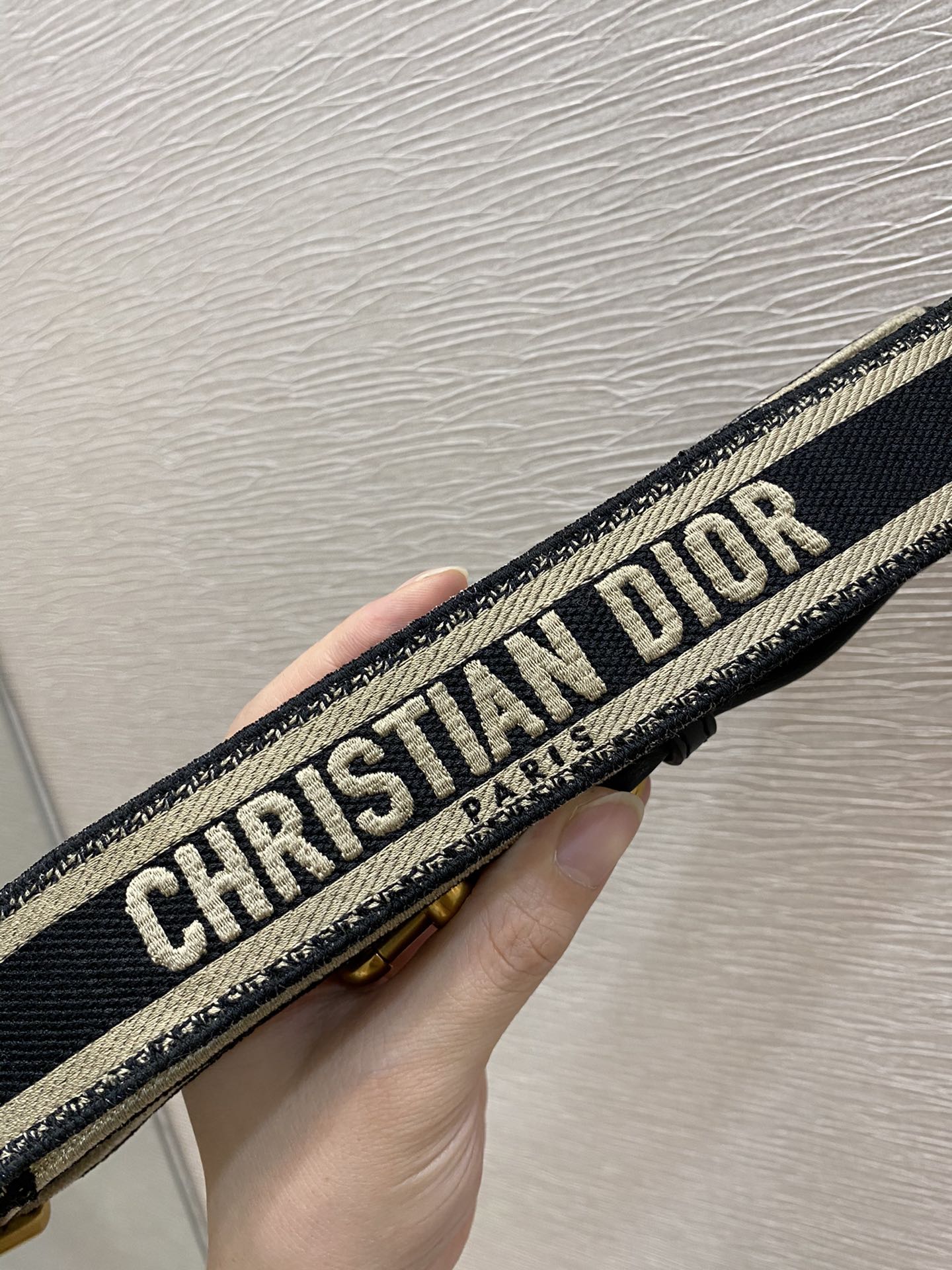 Dior Velvet Collection letter wide shoulder strap