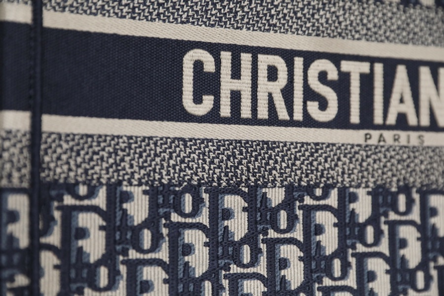 DIOR TOTE blue Oblique pattern