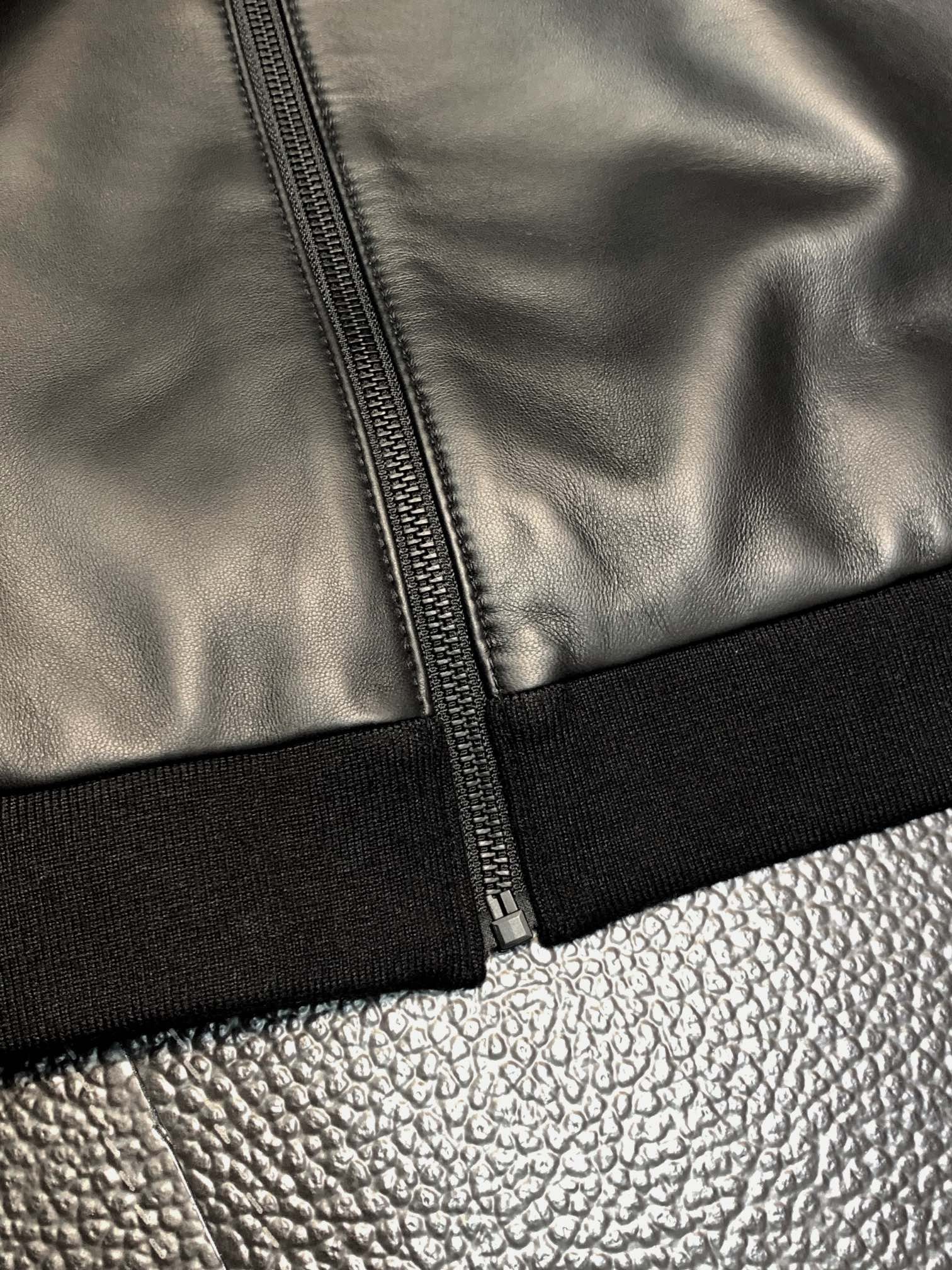 Zegna hooded leather jacket