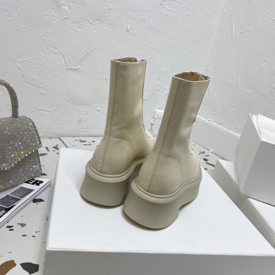 THE ROW - 2020 fall and winter classic thick-soled boots uppers original custom imported calfskin