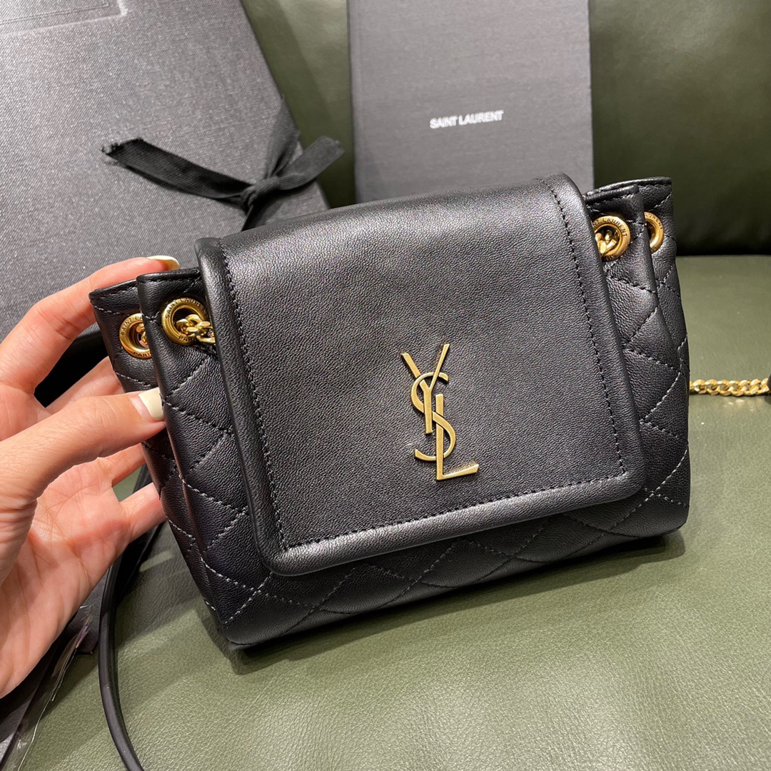 SAINT LAURENT 【𝐌𝐢𝐧𝐢 𝐍𝐨𝐥𝐢𝐭𝐚】672738 original leather.JD