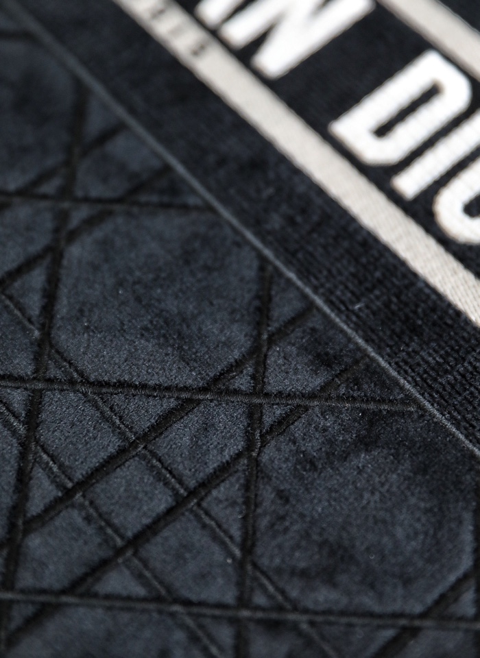 DIOR TOTE embroidered vine check black