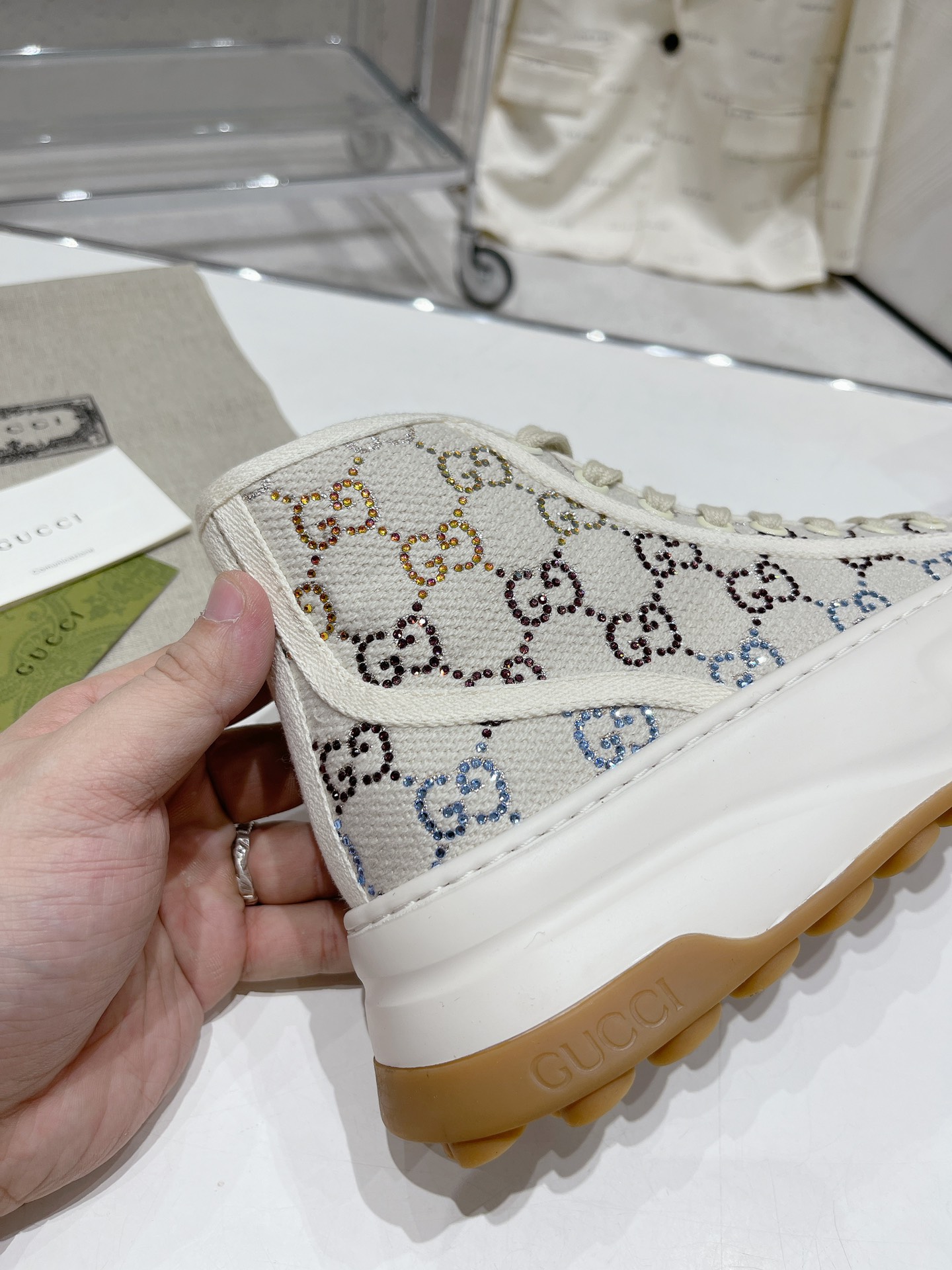 Gucci Explosive Presbyopia Canvas Casual Platform Shoes