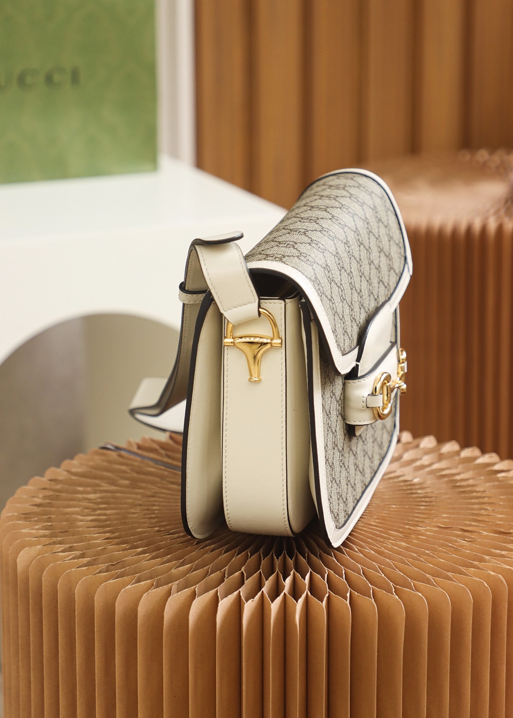 GUCCI ace product 𝐇𝐨𝐫𝐬𝐞𝐛𝐢𝐭 𝟭𝟵𝟱𝟱 saddle bag #602204