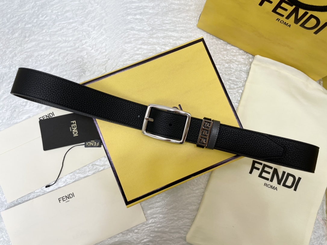 FENDI imported Italian calfskin π Pin buckle design