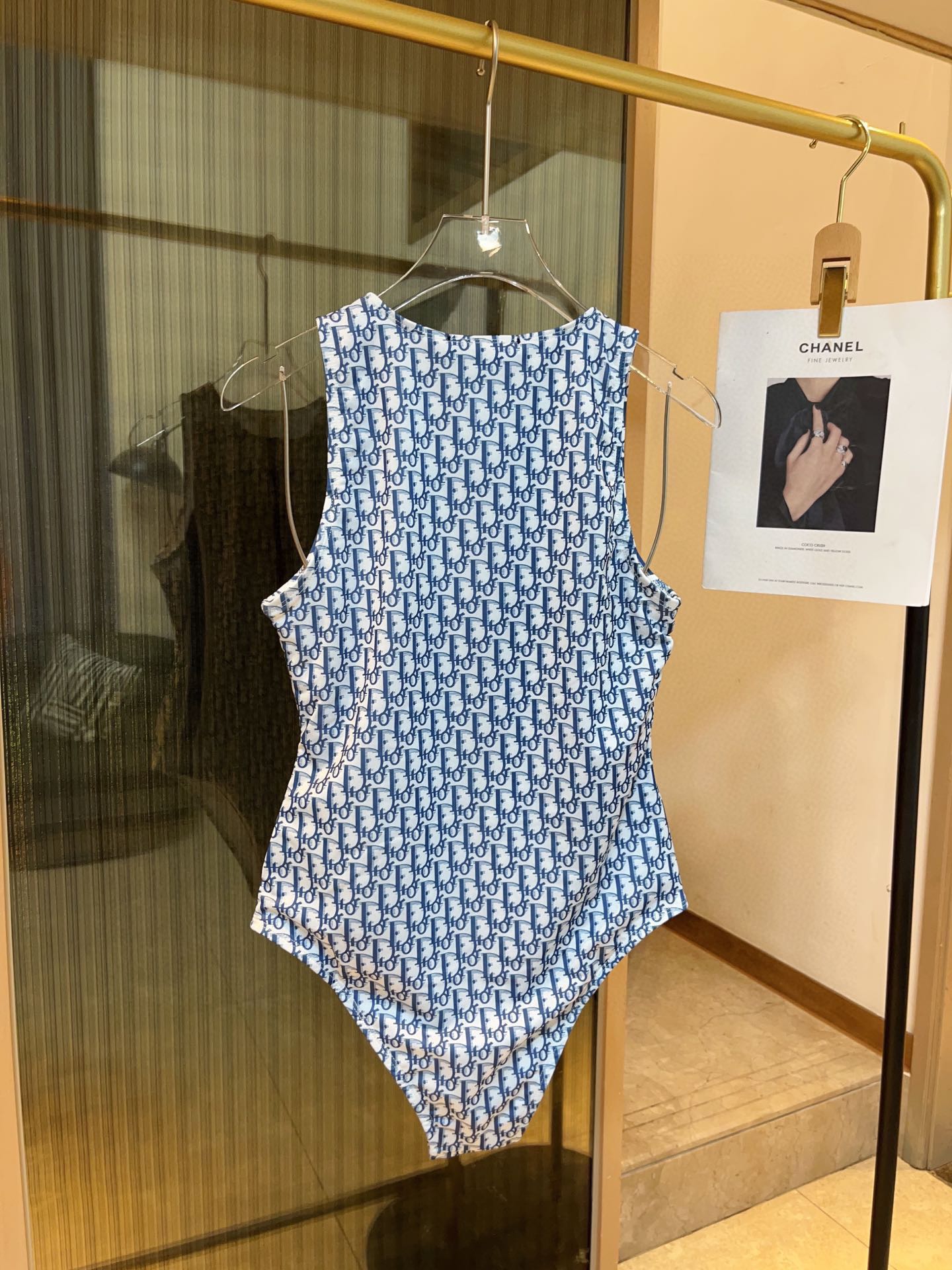 Dior old flower one piece swimming costume