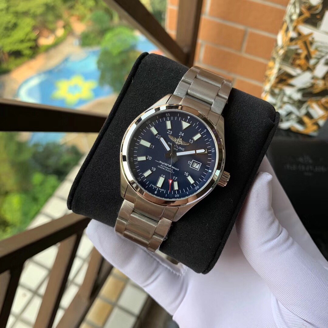 Breitling-Built-in Citizen 821A movement Sapphire scratch-resistant crystal Top layer calfskin strap