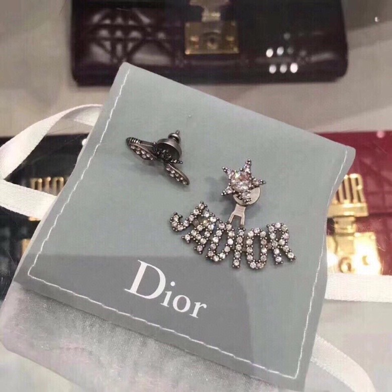 Dior Alphabet Bee Stud Earrings