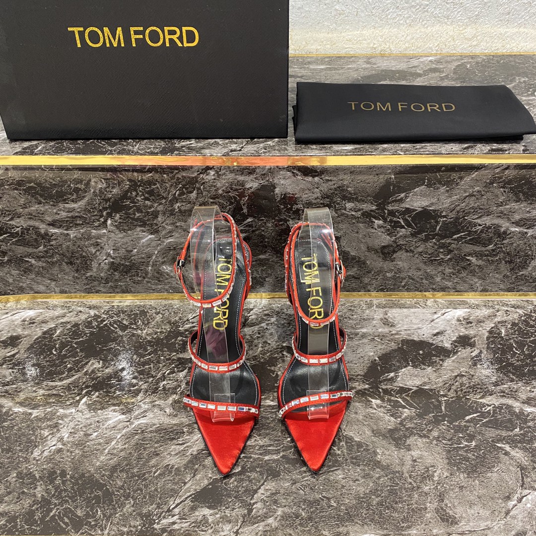 TOM FORD Spring/Summer 2020 counter main new products, pointed toe a word straps back hollow high heel sandals
