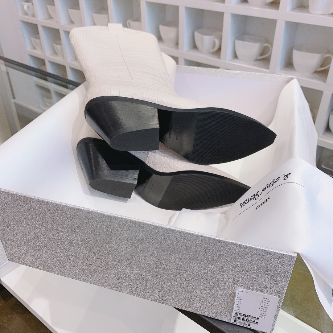 𝙎𝙏𝙊𝙍𝙄𝙀𝙎 STORIES | ²⁰²⁰⁰ Crocodile Western Cowboy Boots Chunky Heel Long Boots Autumn/Winter New Explosive on New