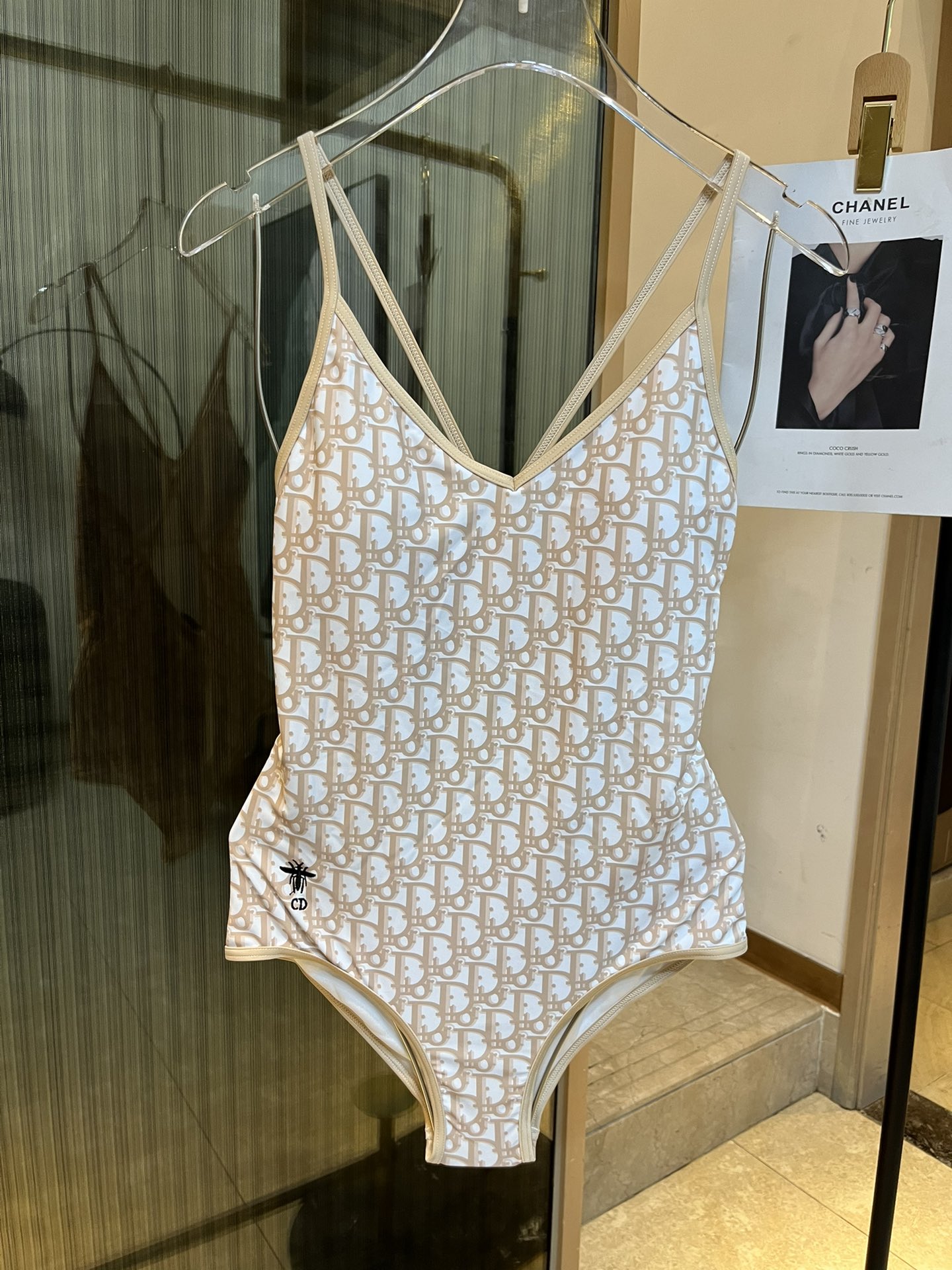 Dior long-sleeved one-piece swimsuit with sun protection