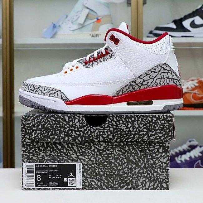 Air Jordan 3 Retro Cardinal Red(CT8532-126)