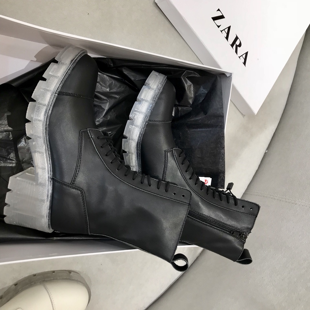 ZARA imported cowhide single-layer lining Martin boots