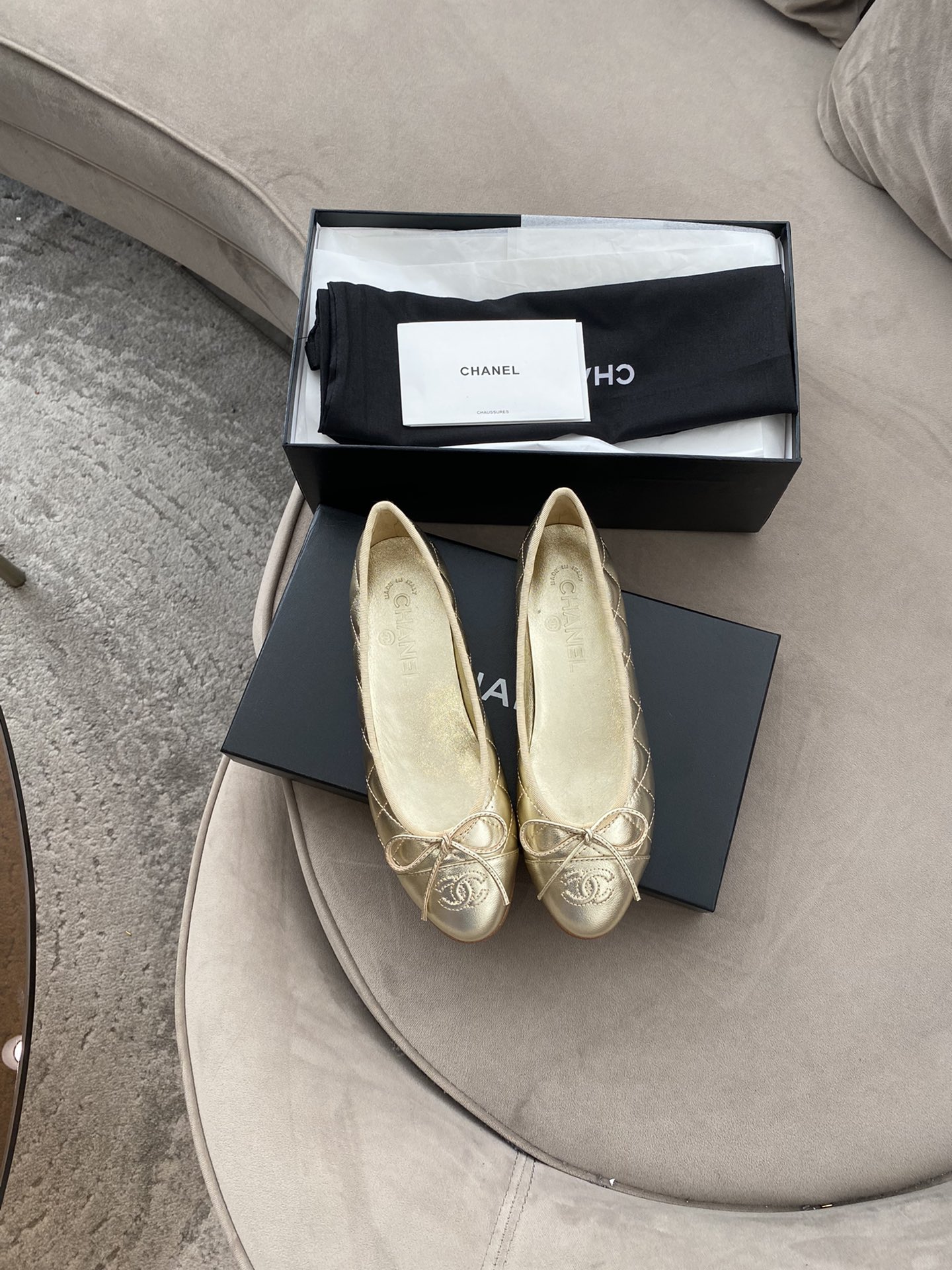 CHANEL ballet shoes Imported custom leather Italy imported leather outsole