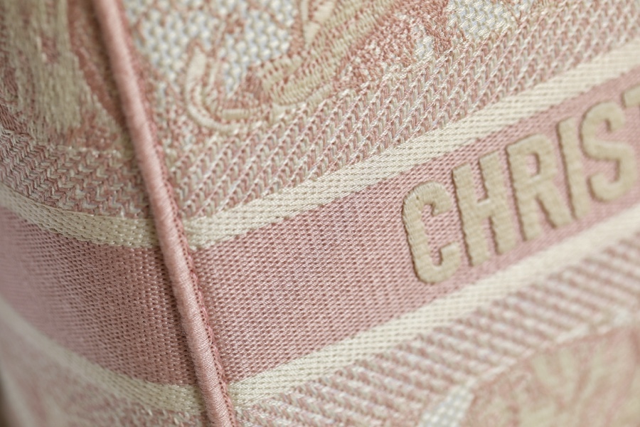 DIOR LADY-D-LITE five compartment toffee bag embroidered tiger pink