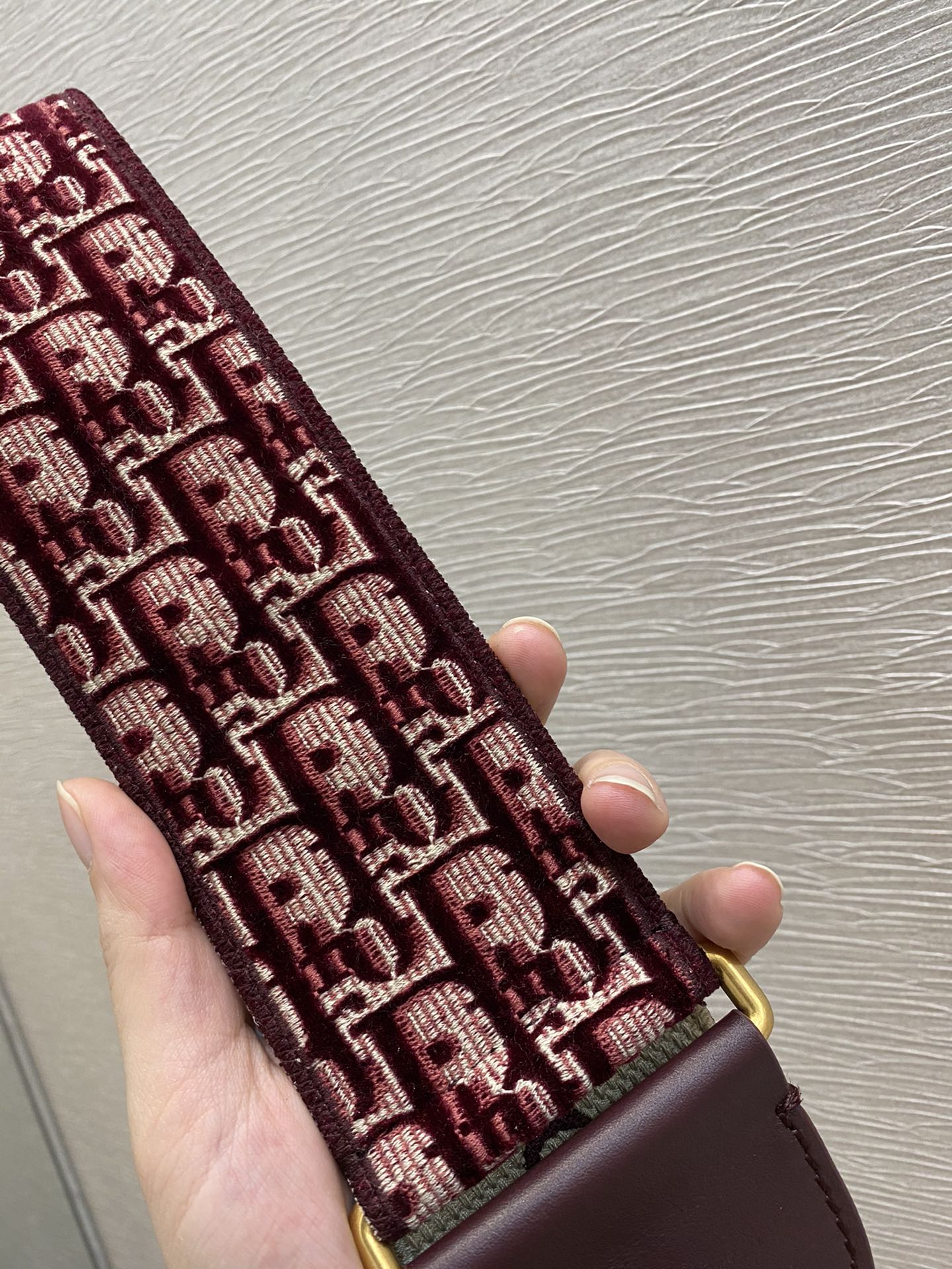 Dior Velvet Collection letter wide shoulder strap