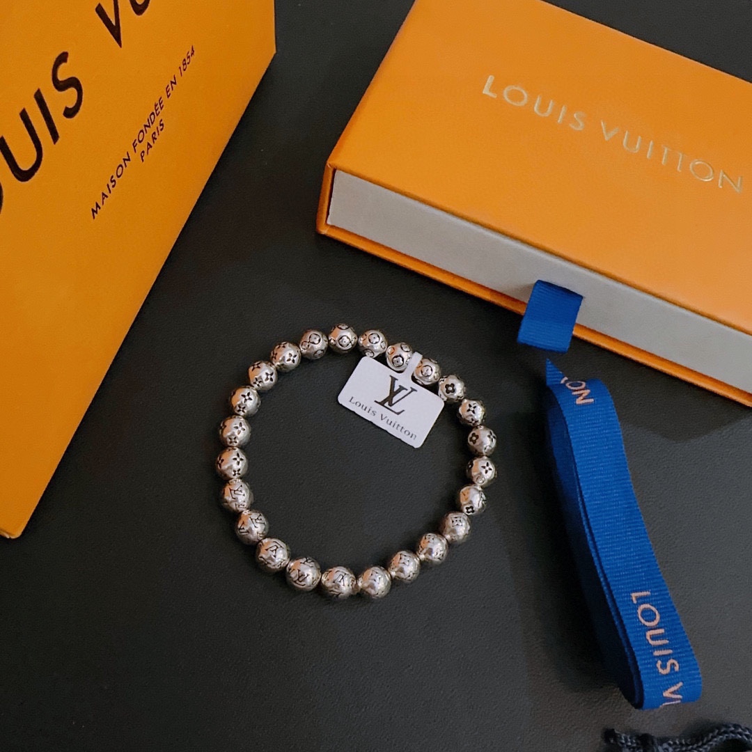 Louis Vuitton Multi-element Thai silver style bracelet Vintage silver bracelet for couples