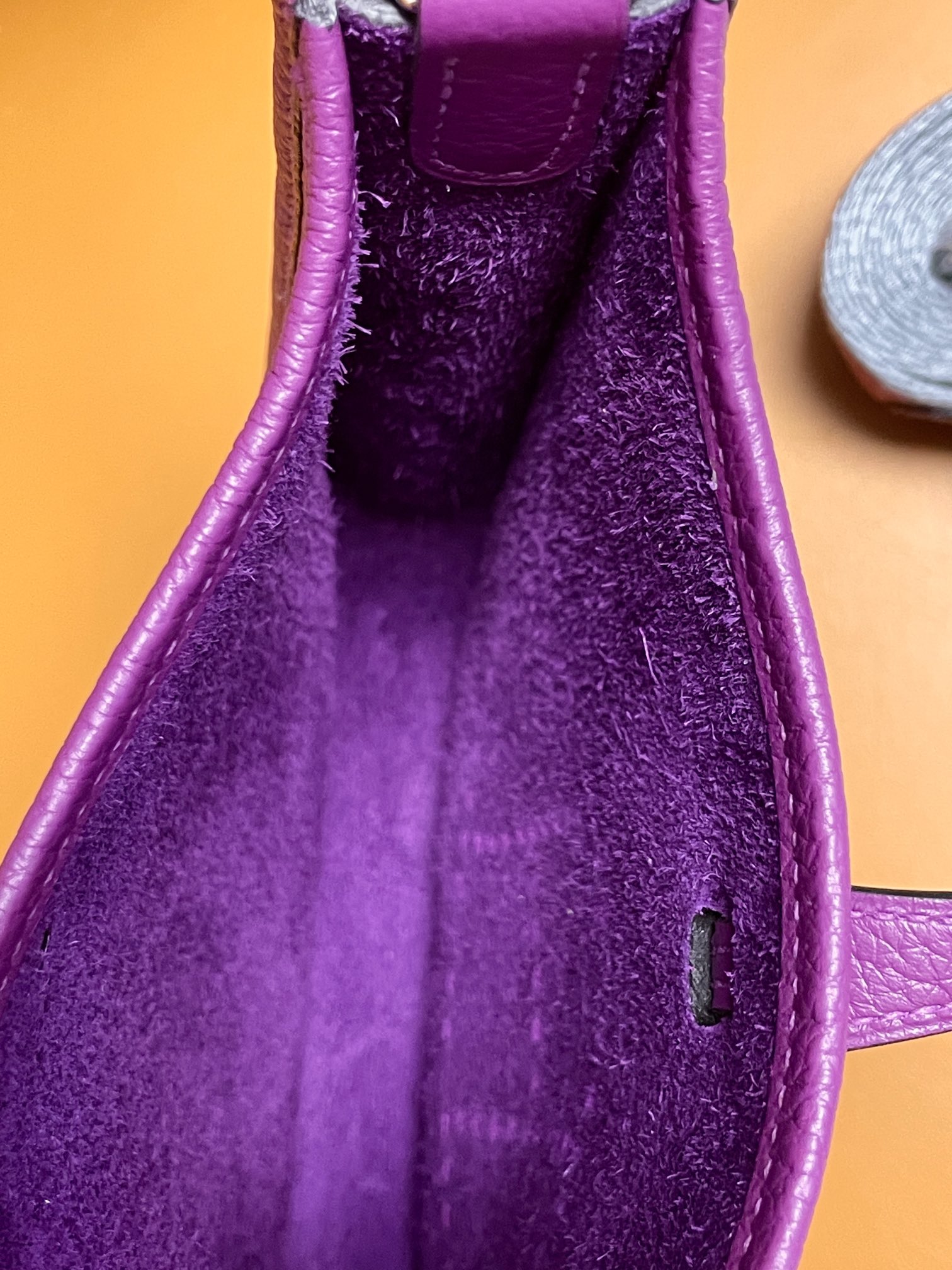 Mini evelyn anemone purple tc leather