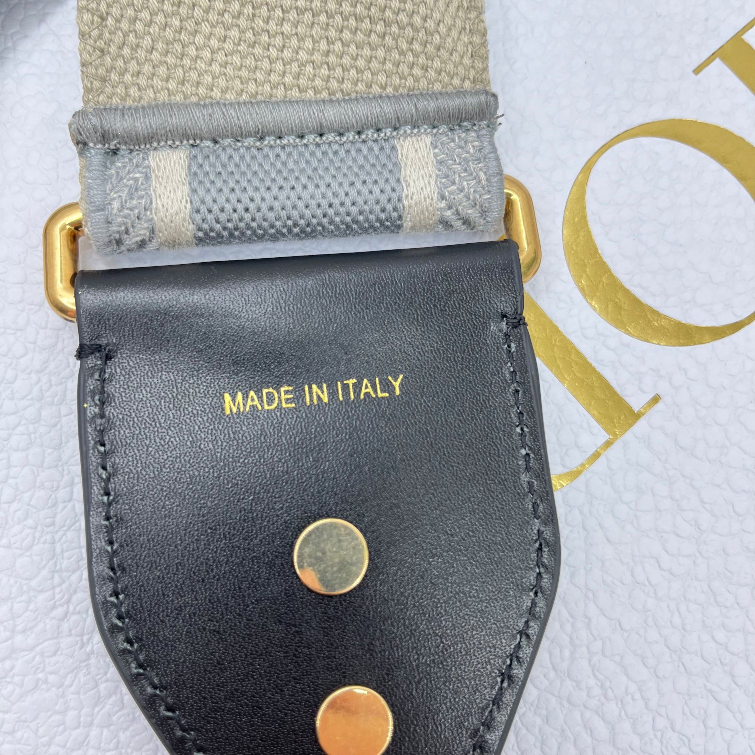 Dior Monogram Grey Shoulder Strap