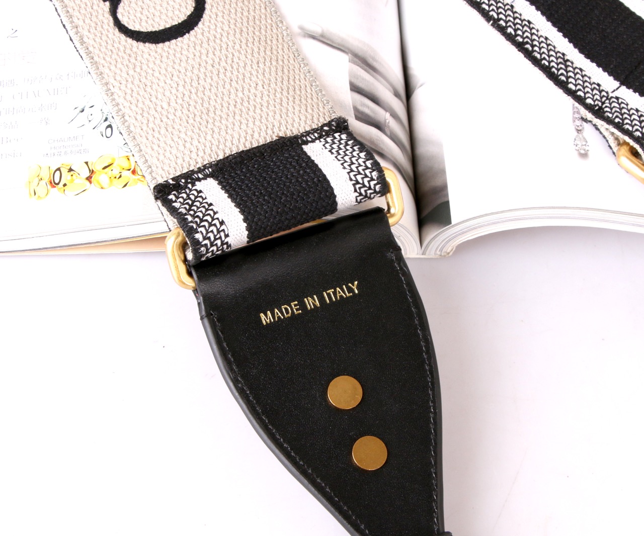 Dior personalized shoulder straps Imported custom solid brass fittings