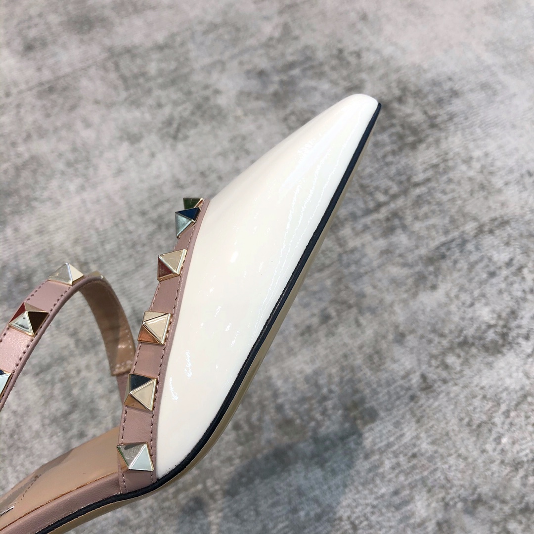 Valentino VT Collection One strap slant heel tow 6.5CM White